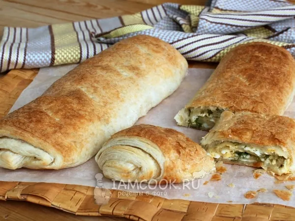 Фото блюда: Рулет с сыром и зеленью