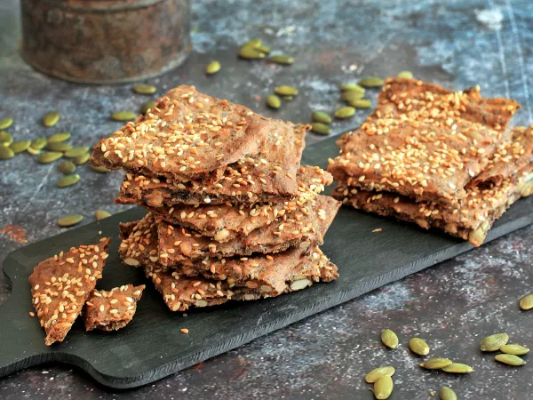 Фото блюда: Хрустящие ржаные хлебцы (без дрожжей и солода)