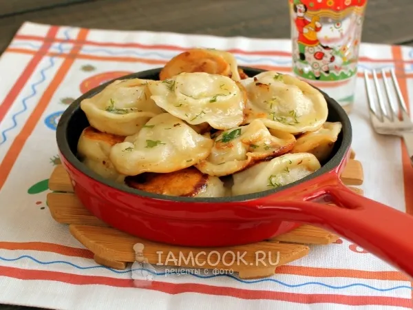 Фото блюда: Замороженные пельмени на сковороде