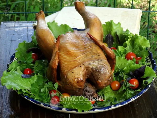 Фото блюда: Курица горячего копчения целиком
