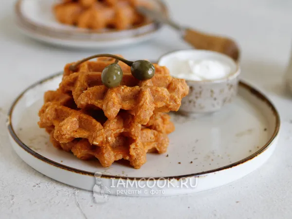 Фото блюда: Вафли из красной чечевицы