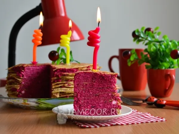 Фото блюда: Закусочный вафельный торт из кабачков