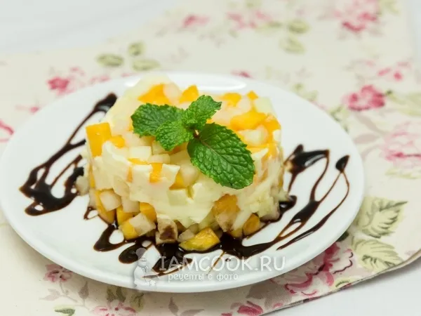 Фото блюда: Легкий фруктовый десерт с маскарпоне