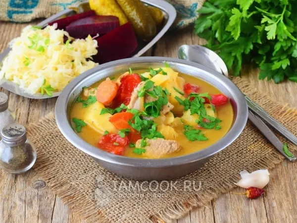 Фото блюда: Соус с мясом и картошкой