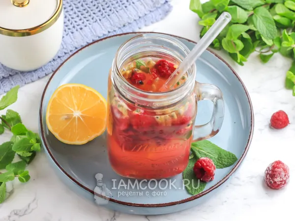 Фото блюда: Лимонад «Малина-Маракуйя»