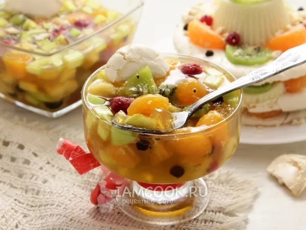 Фото блюда: Фрукты в желе