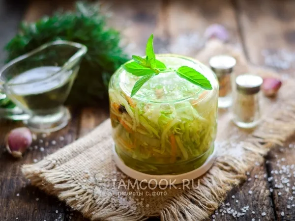 Фото блюда: Кабачки по-корейски на зиму без стерилизации