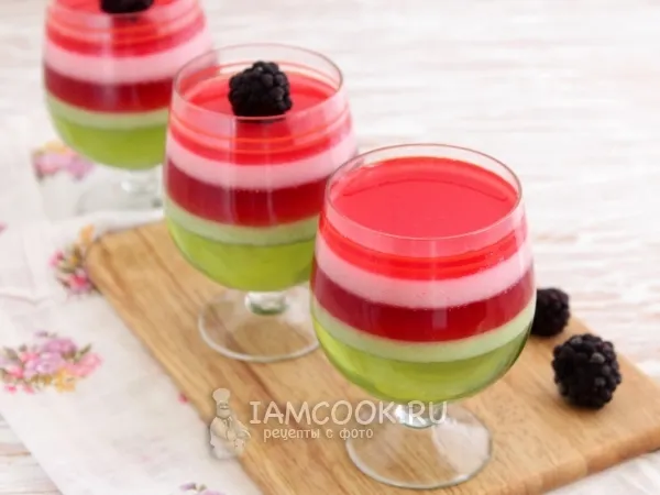 Фото блюда: Многослойное желе