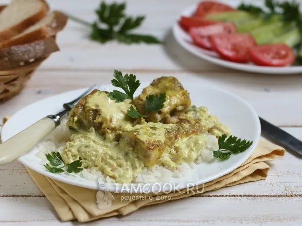 Фото блюда: Навага в сметане