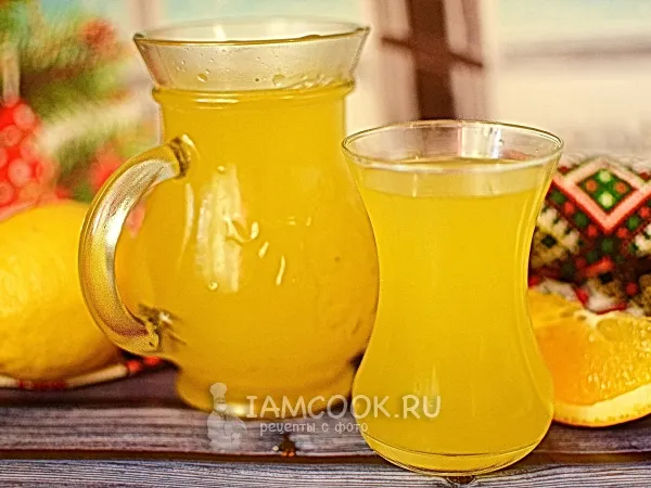 Фото блюда: Домашняя фанта из апельсинов, лимона и моркови