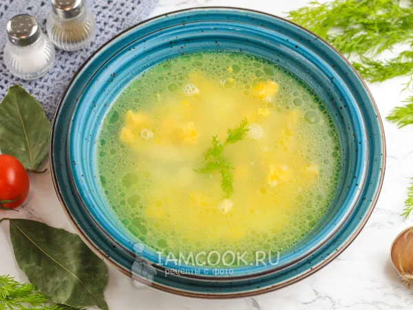 Фото блюда: Куриный бульон с яйцом