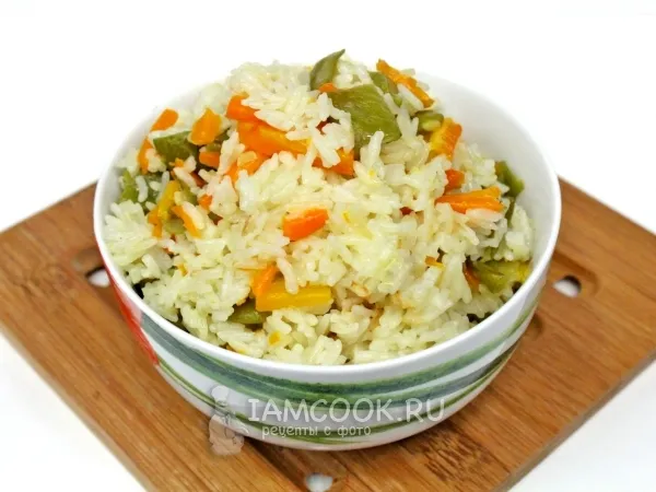 Фото блюда: Рис с овощами в мультиварке