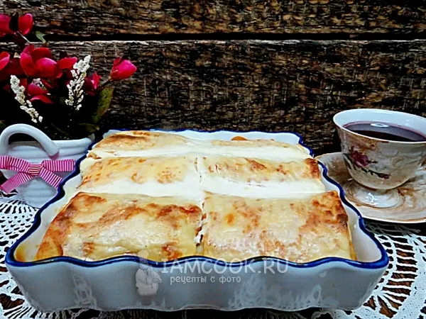 Фото блюда: Налистники с творогом, запеченные в духовке