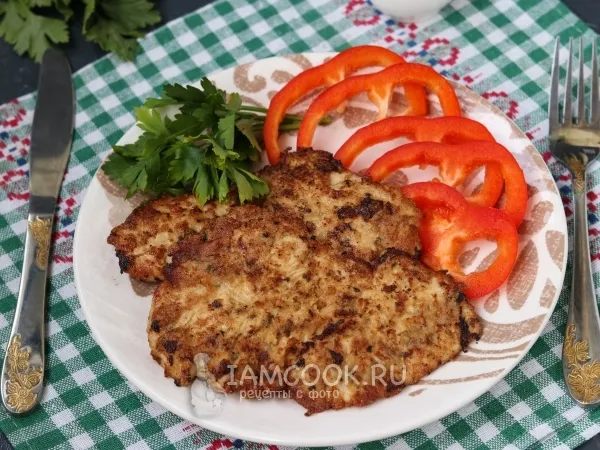 Фото блюда: Отбивные из индейки в манке