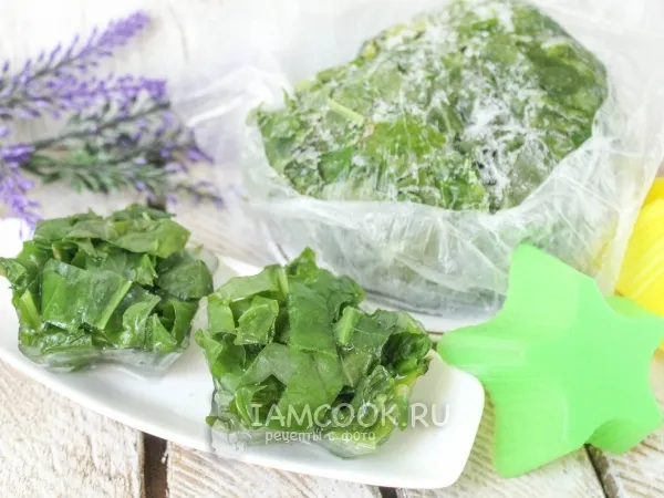 Фото блюда: Заморозка щавеля на зиму