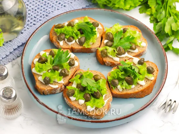 Фото блюда: Брускетта с каперсами