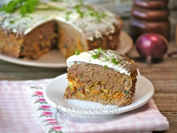 Фото блюда: Печеночный торт в духовке