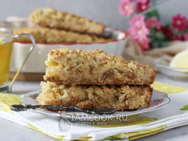 Фото блюда: Тёртый лимонный пирог