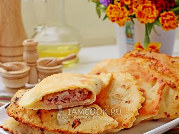 Фото блюда: Чебуреки на кефире с мясом