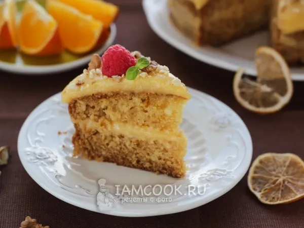 Фото блюда: Постный апельсиновый торт