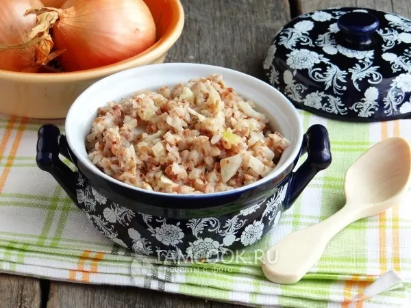 Фото блюда: Гречневая каша со сливочным сыром в мультиварке