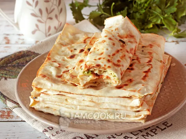 Фото блюда: Чуду из лаваша с творогом и зеленью