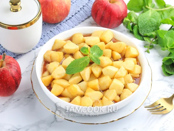 Фото блюда: Карамелизированные яблоки с корицей