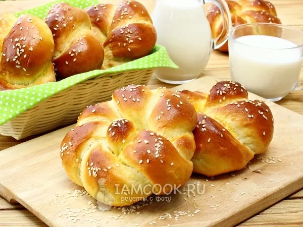 Фото блюда: Сдобные булочки с кунжутом