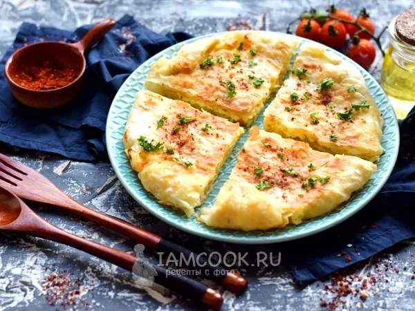 Фото блюда: Ленивые хачапури из лаваша на сковороде