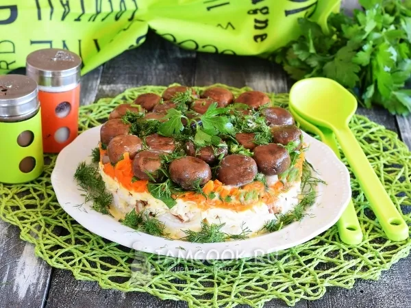 Фото блюда: Салат «Грибная поляна» от Аллы Ковальчук