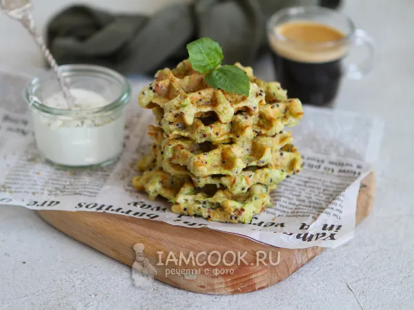 Фото блюда: Вафли из киноа в вафельнице