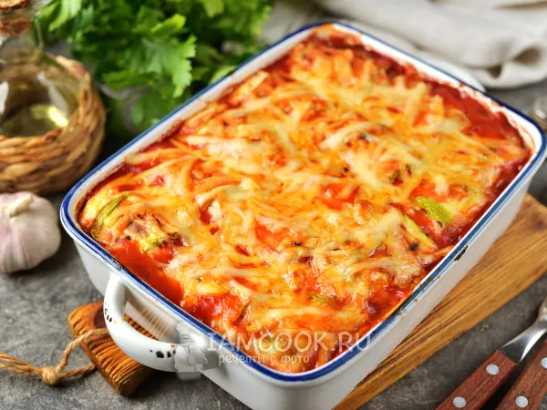 Фото блюда: Рулетики из кабачков с творогом в духовке