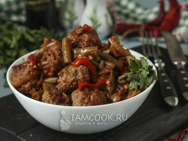 Фото блюда: Фрикадельки с овощами в кисло-сладком соусе