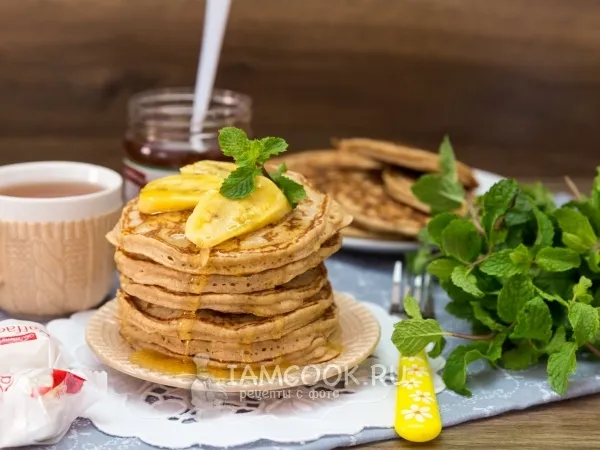 Фото блюда: Толстые овсяные блины с корицей