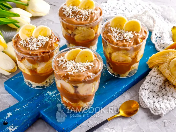 Фото блюда: Шоколадный трайфл с бананами