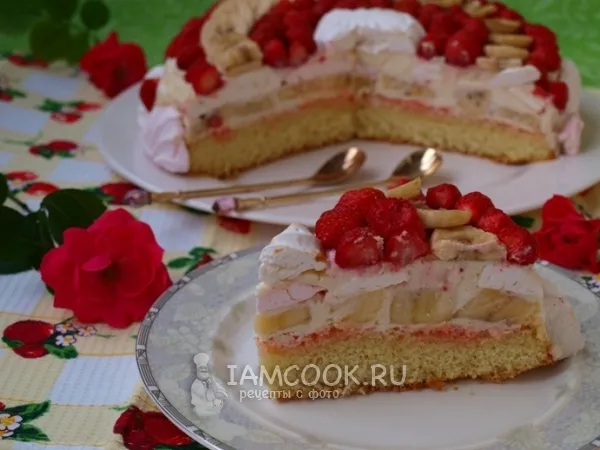 Фото блюда: Торт с зефиром и фруктами