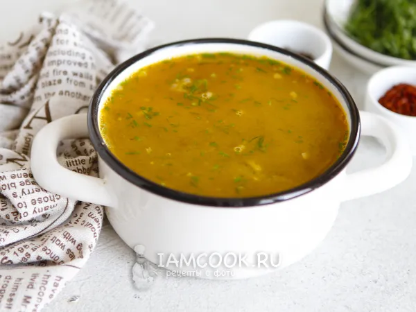 Фото блюда: Гороховый суп на мясном бульоне