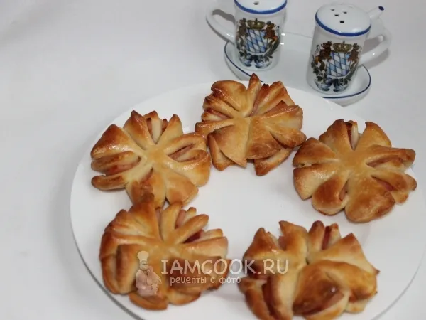 Фото блюда: Колбасные цветочки