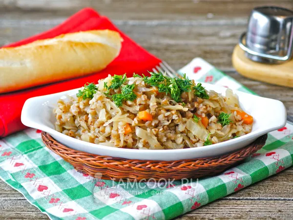 Фото блюда: Гречка с капустой в мультиварке