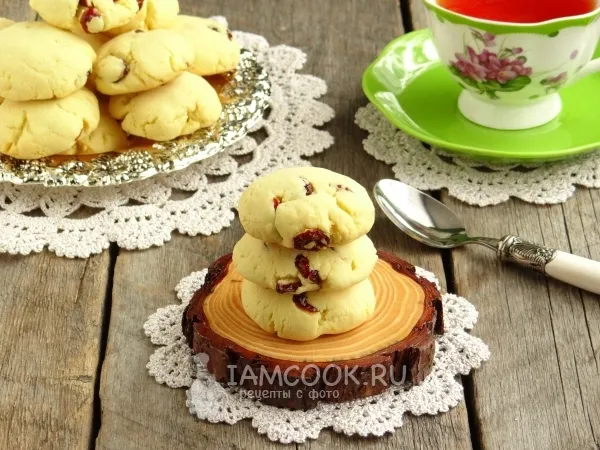 Фото блюда: Кукурузное печенье с вяленой клюквой