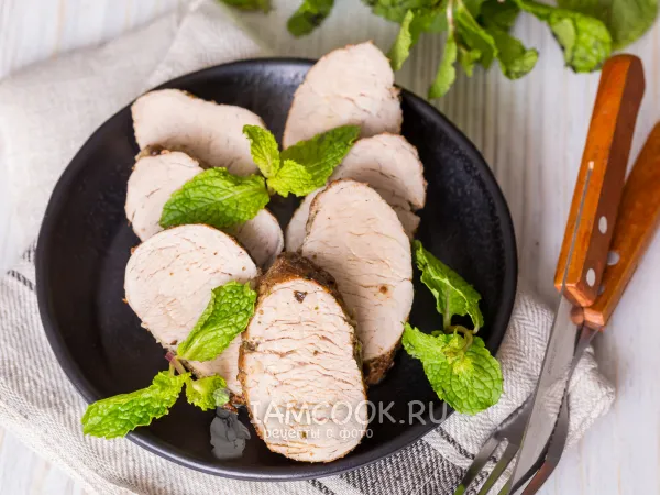 Фото блюда: Свиная вырезка в духовке в фольге