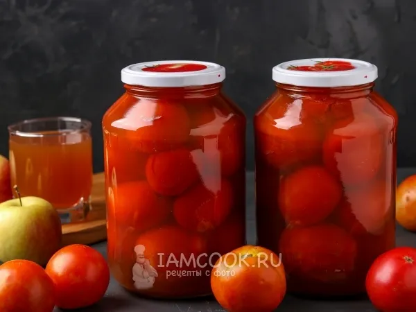 Фото блюда: Помидоры в яблочном соке на зиму