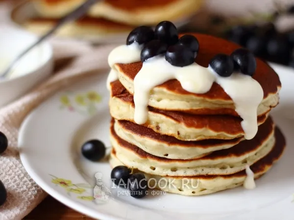 Фото блюда: Панкейки на кислом молоке