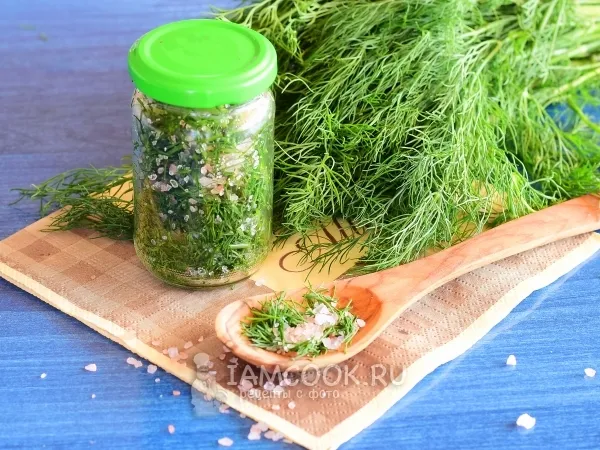 Фото блюда: Засолка укропа на зиму