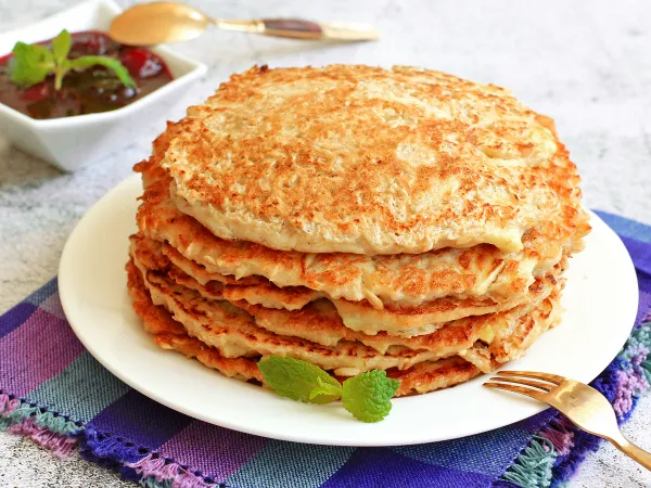 Фото блюда: Блины из овсяных хлопьев без муки