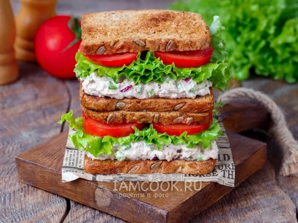 Фото блюда: Бутерброды с тунцом и сельдереем