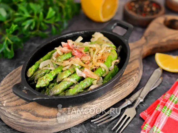 Фото блюда: Спаржа замороженная на сковороде