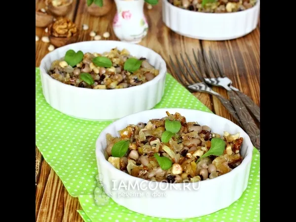 Фото блюда: Салат из фасоли и грецких орехов