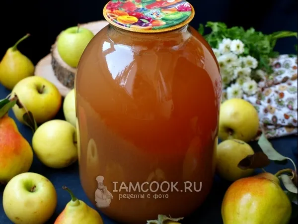 Фото блюда: Яблочно-грушевый сок на зиму