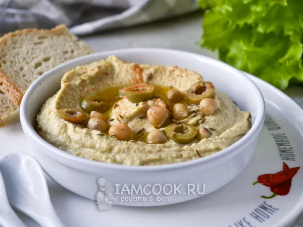 Фото блюда: Хумус с оливками